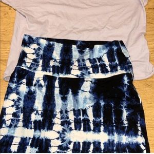 tie-dye bodycon skirt